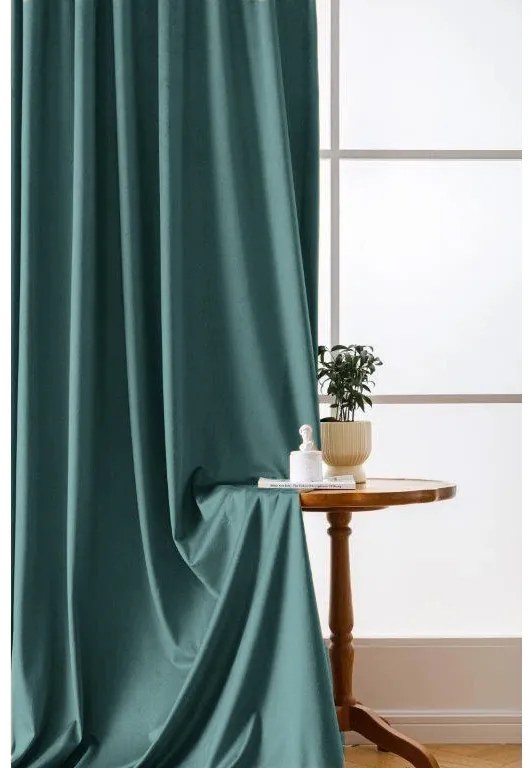 Perdea opaca VELVET 140x250 cm, turcoaz Agatat: Rejansa