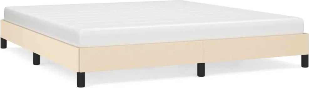 vidaXL Cadru de pat fără saltea, crem, 180x200 cm, textil