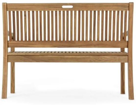 Bancă din lemn de acacia cu doua locuri, maro natural, 120x60x88 cm, Noemi Yes