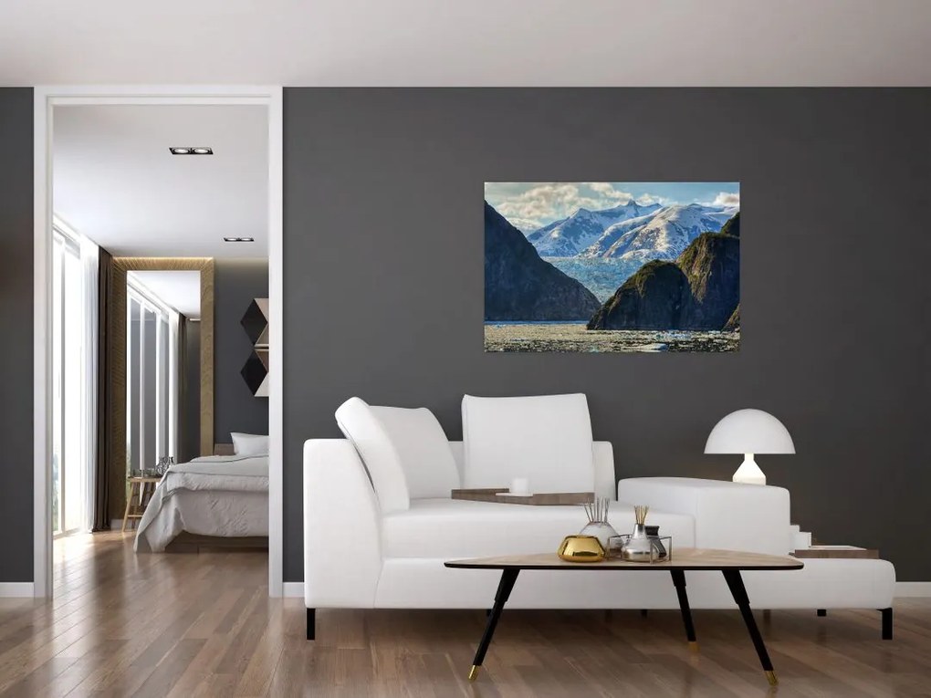 Tablou cu peisaj cu munții (90x60 cm)