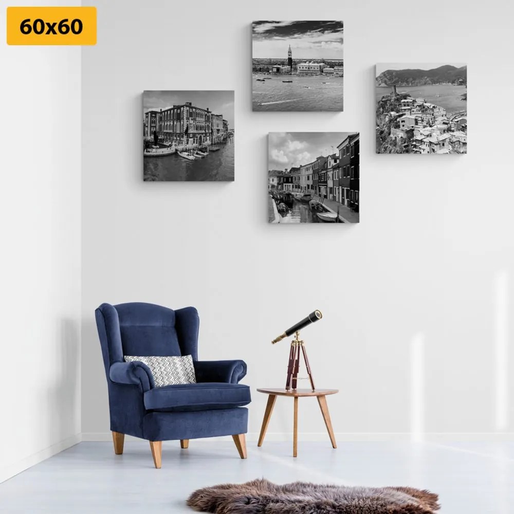 Set tablouri peisajele în alb-negru