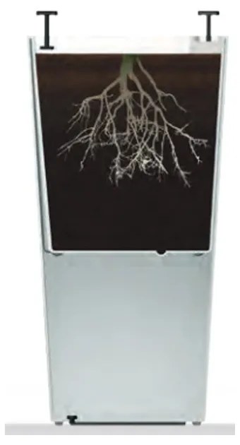 Ghiveci de flori adecvat interior / exterior Gardenico Elise, înălțime 36 cm, alb mat