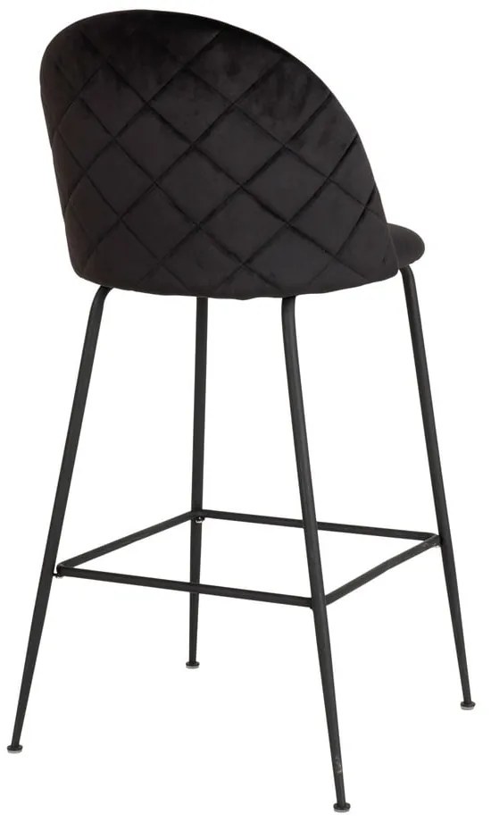 Scaune de bar negre 2 buc. din catifea 108 cm Lausanne – House Nordic