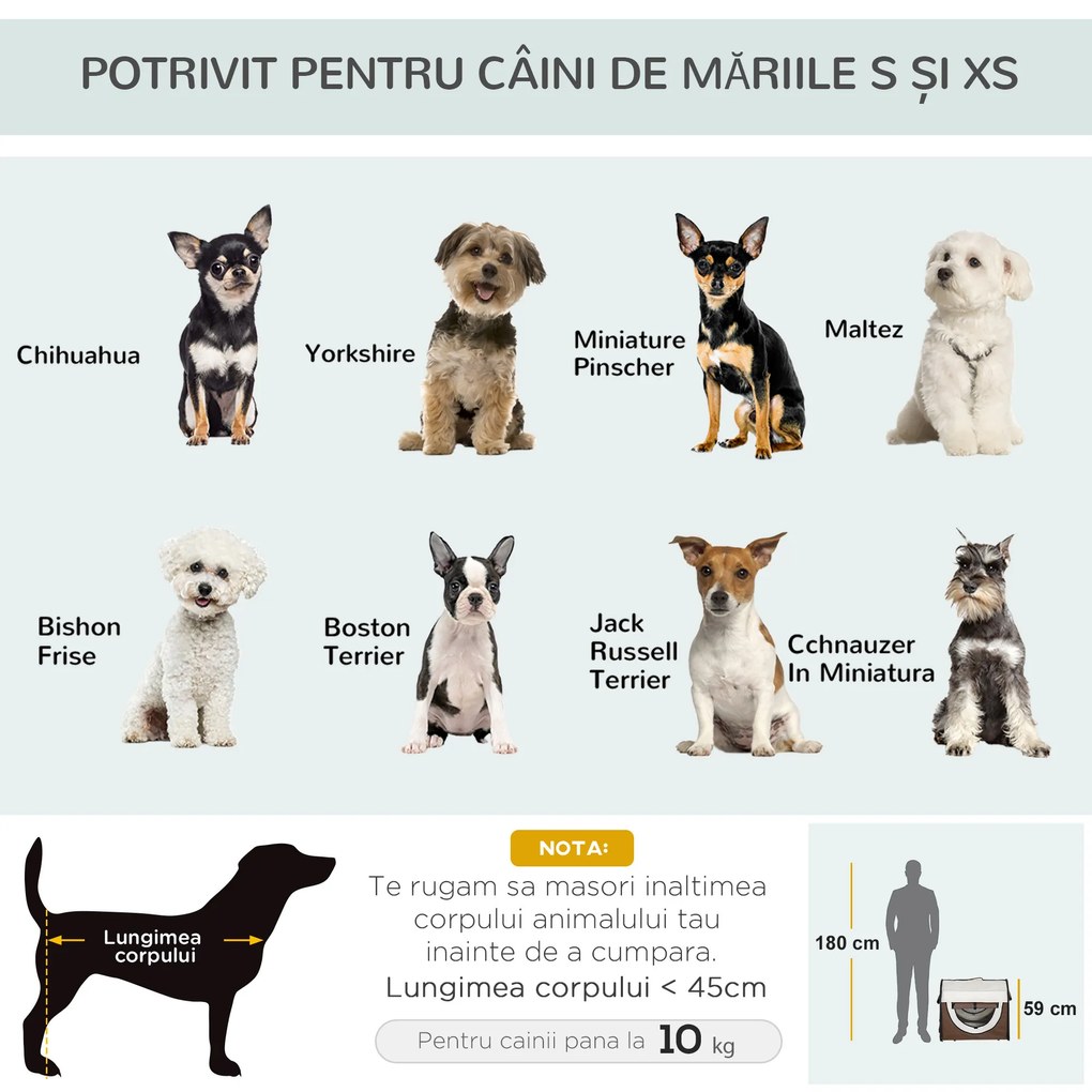 PawHut Geantă Mare pentru Transportul Animalelor de Companie, Ideală pentru Călătorii, 70x51x59cm | Aosom Romania