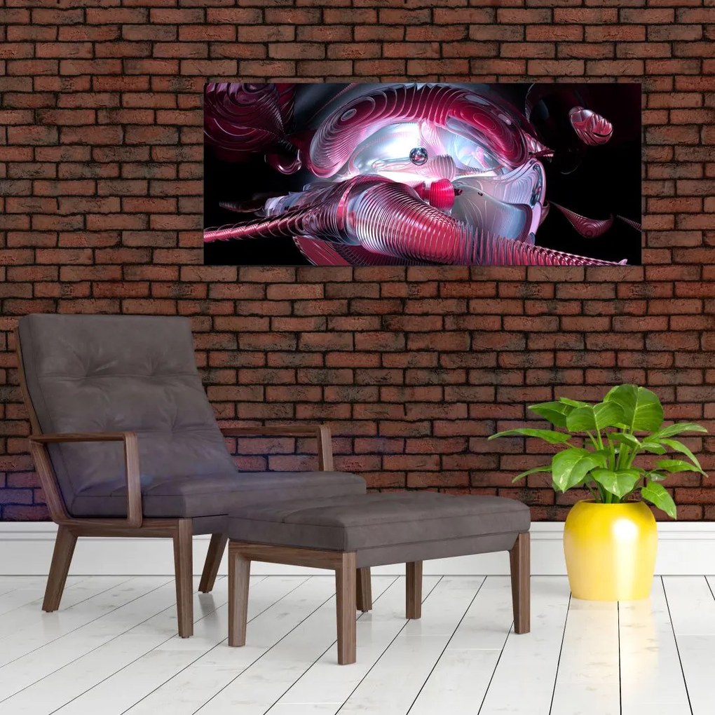 Tablou - Abstracție, viermi spațiali (120x50 cm)