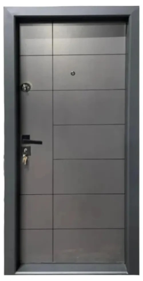 Usa metalica de apartament cu izolatie si vizor Novo Doors First Class NDS304, Deschidere Stanga Dreapta, Dimensiune 200X88 cm, Tabla 1.2 mm, Kit