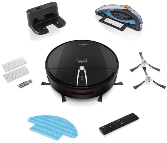 Niceboy ION Charles i4 - Aspirator robot inteligent 2în1 4400 mAh Wi-Fi negru +