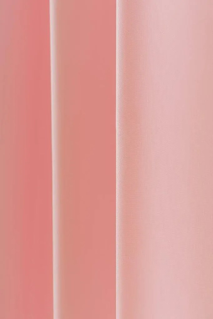 Perdea OXFORD LIGHT 140x250 cm, roz Agatat: Inele metalice
