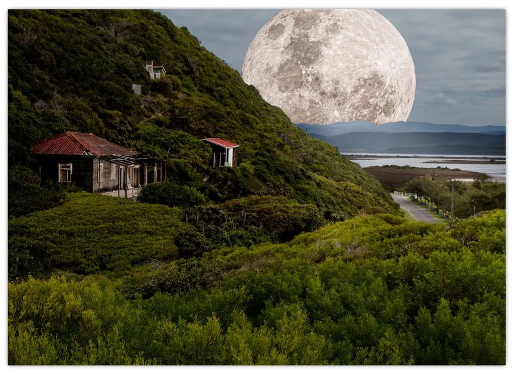 Tablou - peisaj cu luna (70x50 cm)