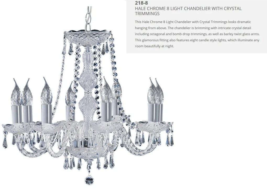 Candelabru elegant design clasic Hale 8L 218-8 SRT