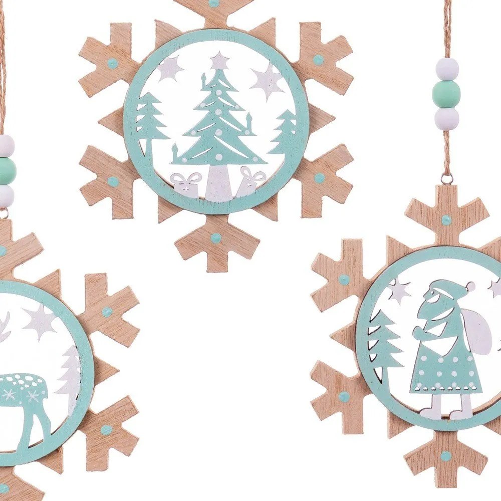 Decorațiuni de Crăciun suspendate 3 buc Snowflake - Casa Selección