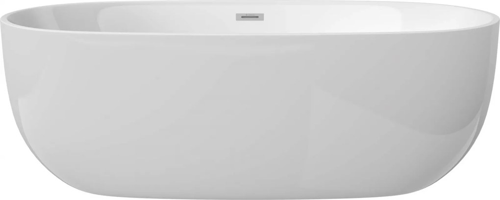 Cada baie freestanding, alba, 160x75 cm, ovala, Deante Alpinia