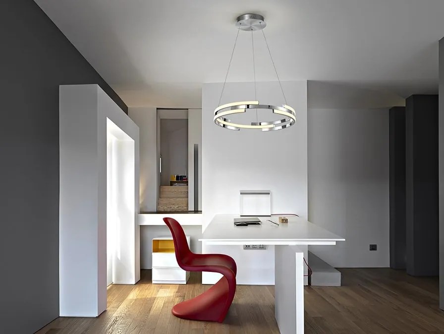 Lustra LED moderna design circular Ciclos crom