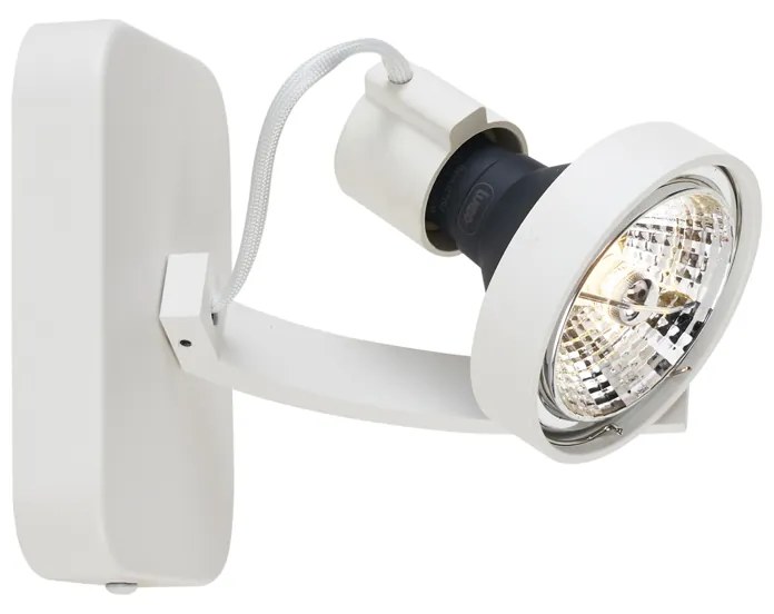 Spot de tavan de design alb GU10 70mm rotativ și înclinabil - Vo