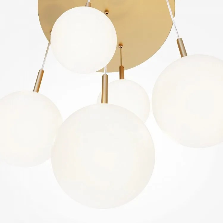 Lustra cu 5 pendule design modern Basic form auriu