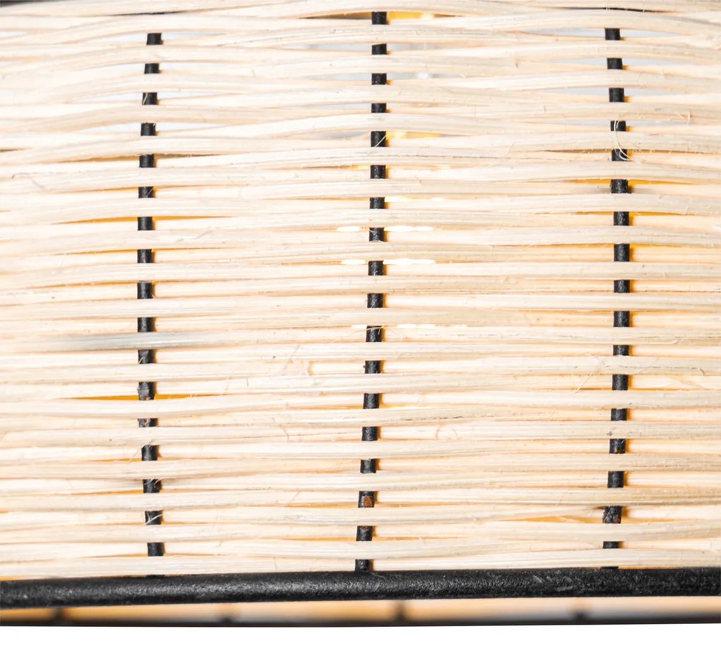 Plafoniera orientala neagra cu ratan 25 cm - Emir