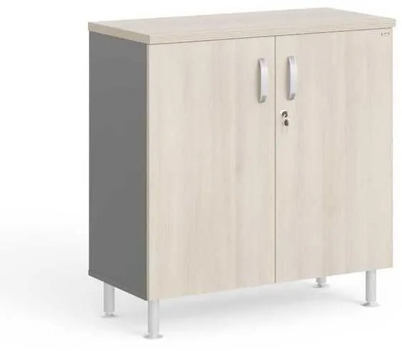 Dulap scurt Manager LUX 90 x 43 x 93 cm, salcâm deschis / gri