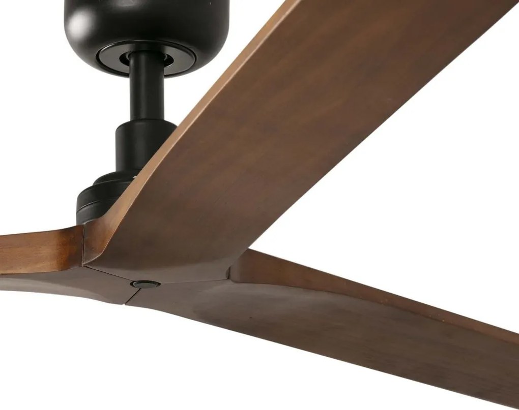 Ventilator aplicat tavan cu telecomanda KLIM M 125cm, negru/ nuc
