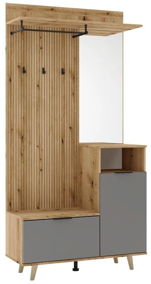 Mobilier hol Nadrano (stejar evoke + grafit) . 1097142