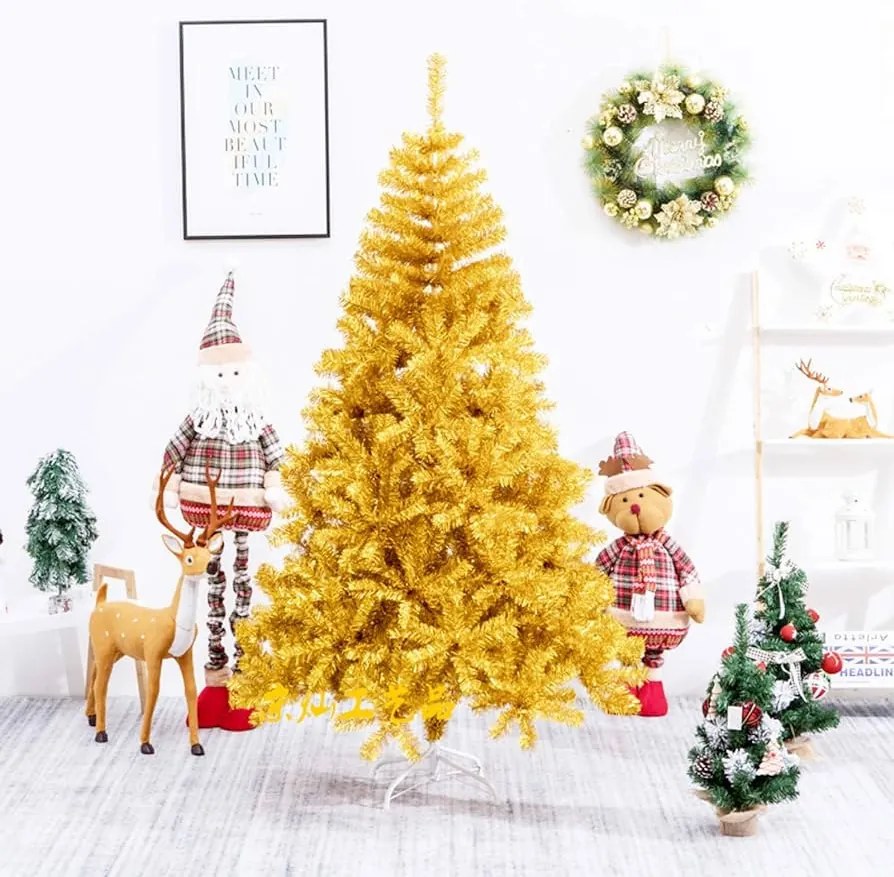 Brad artificial auriu, 120cm 230ramuri