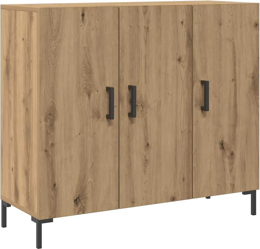 vidaXL Dulap, stejar artizanal, 90x34x80 cm, lemn prelucrat