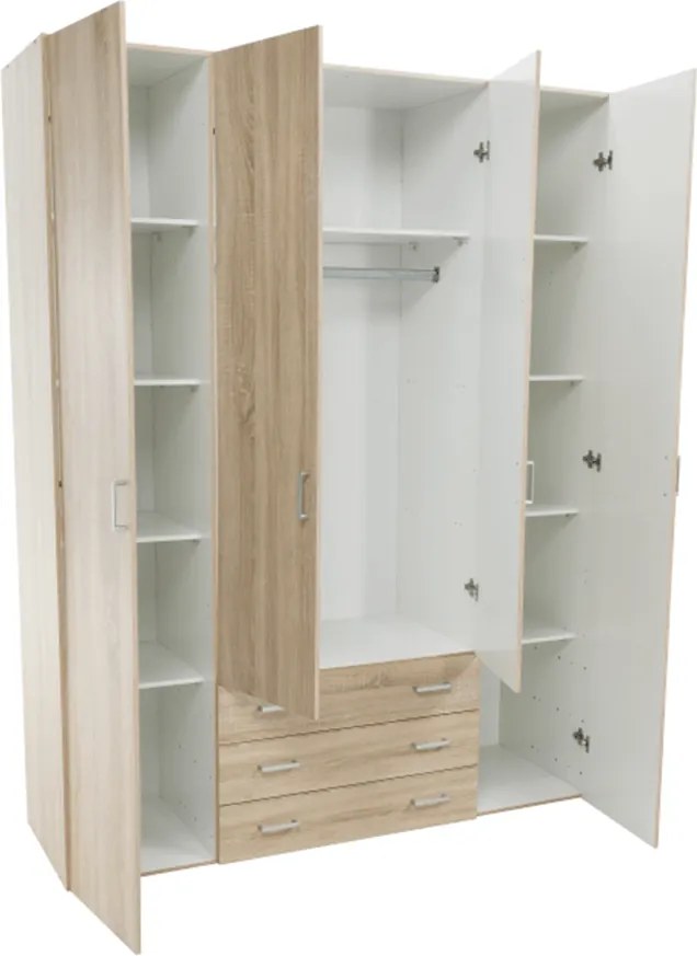 Dulap, 4 uşi, stejar sonoma, GWEN 70429