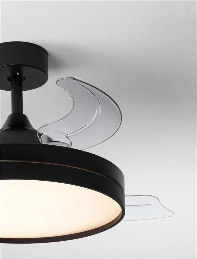 Lustra LED cu Ventilator si telecomanda NEVMA negru