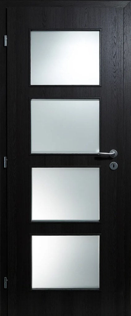 Usa HDF cu toc reglabil din MDF PAL - Colectia QUADRAT 4.1 - Culoare Gri Antracit Toc fix drept 90mm, Gri Antracit, Folie Decor