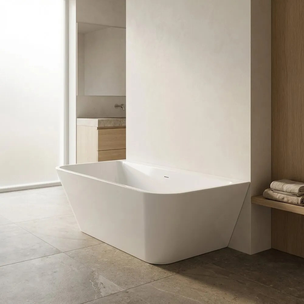 Cada freestanding Rune Oddvar acril alb lucios 170x80 cm lipitadeperete,BTW