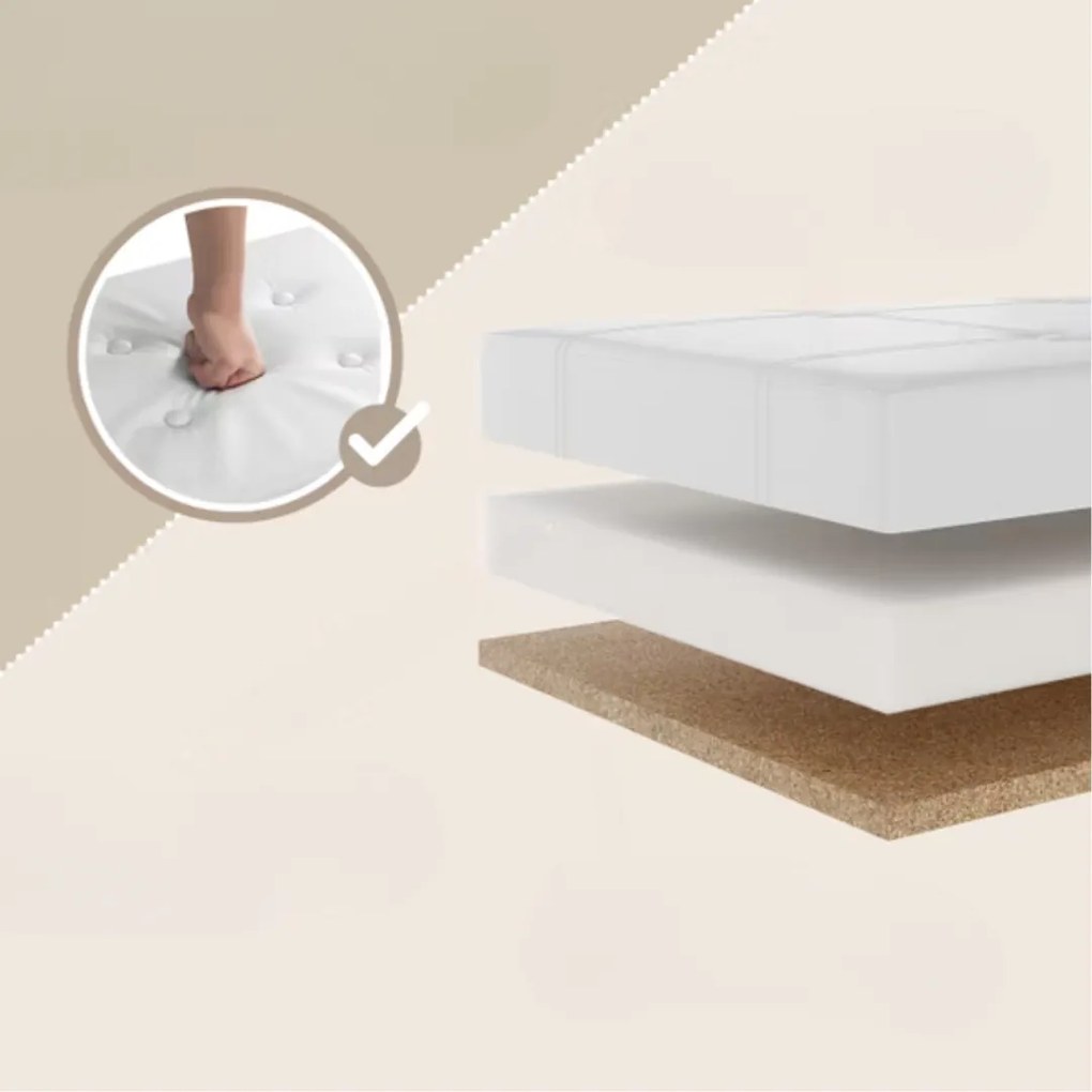 Taburet cu spațiu de depozitare BELLA, 115x40x40cm, alb Casaria