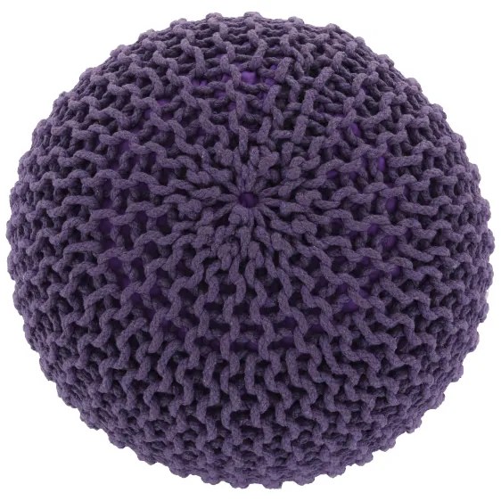 Taburet împletit, bumbac violet, GOBI TYP 2