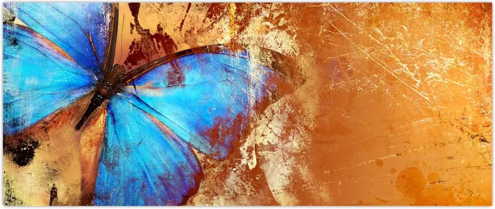 Tablou - Fluture albastru (120x50 cm)