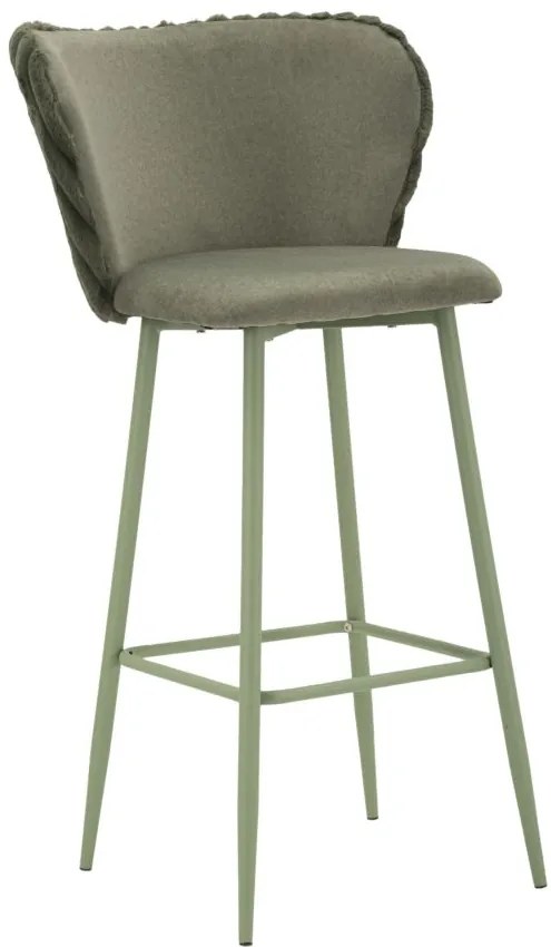 Mauro Ferretti Scaun De Bar Alaska -B- Verde Set 2 Bucăți Cm 55X58X106 (Înălțime Șezut Cm 77) | Aosom Romania