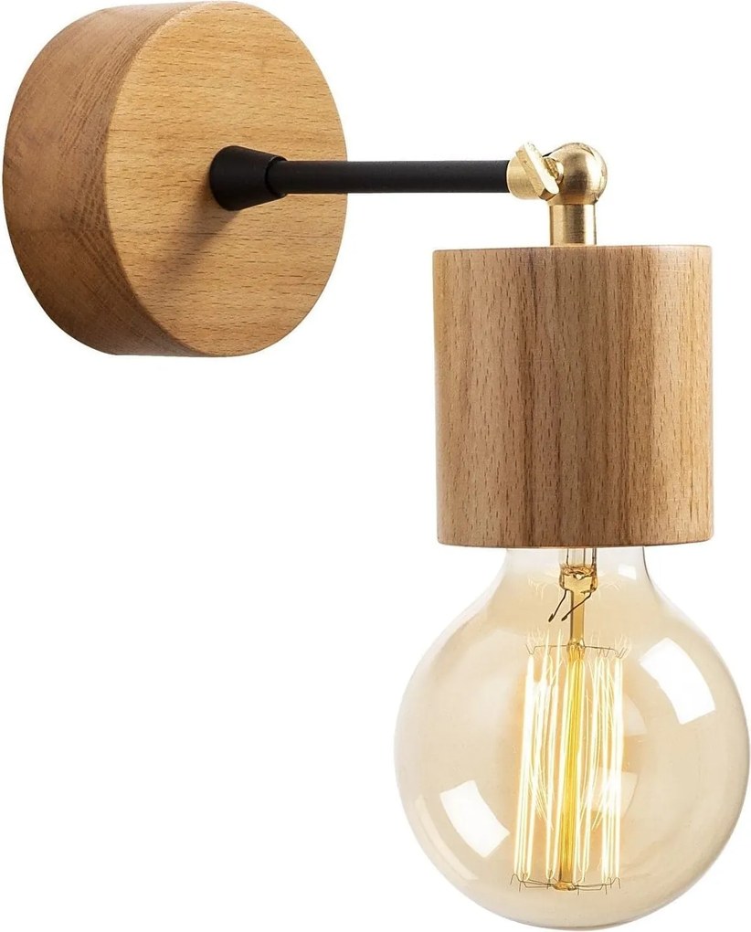 Lampa perete XANTHOS N-865, stejar, lemn, 10x16 cm