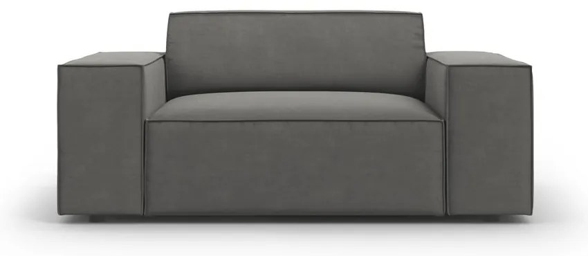 Fotoliu gri cu tapițerie din catifea Jodie – Micadoni Home