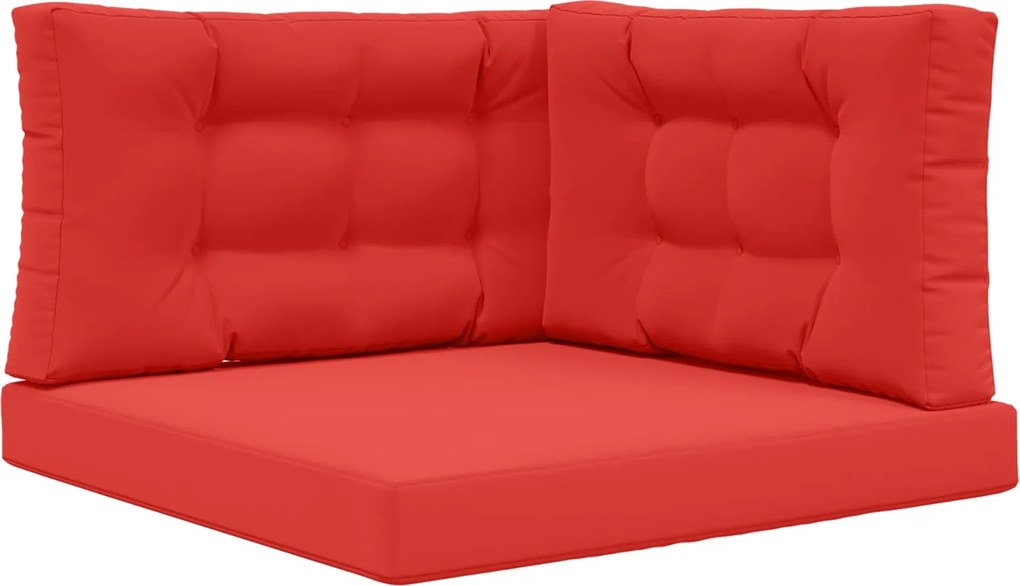vidaXL Perna pentru canapea de exterior 3 pcs Roșu Poliester
