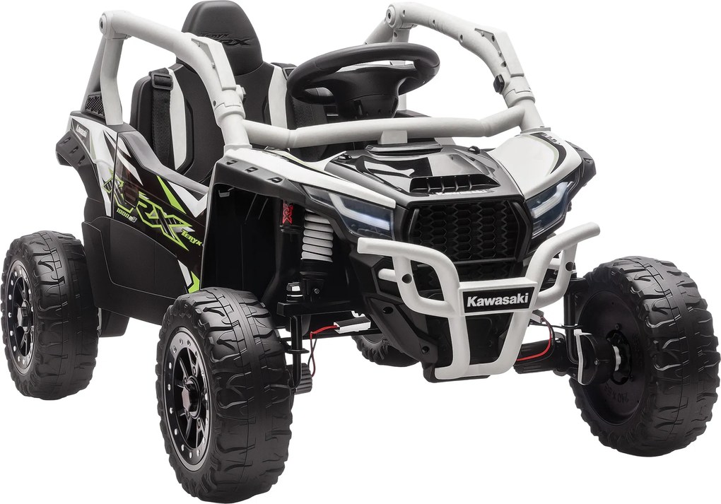 AIYAPLAY Vehicul off-road electric 12V pentru copii, telecomandă, lumini LED, muzică, claxon, pentru copii de 3-8 ani, gri | Aosom Romania