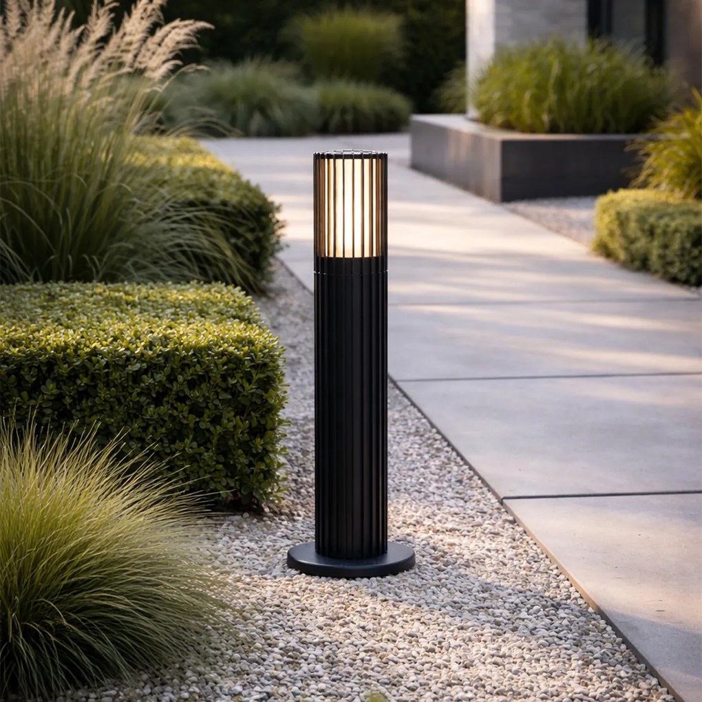 Stâlp de exterior negru de design 50 cm IP44 - Boris