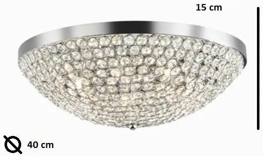 Plafonier diametru 40 cm cristal Venezian ORION PL5 059143