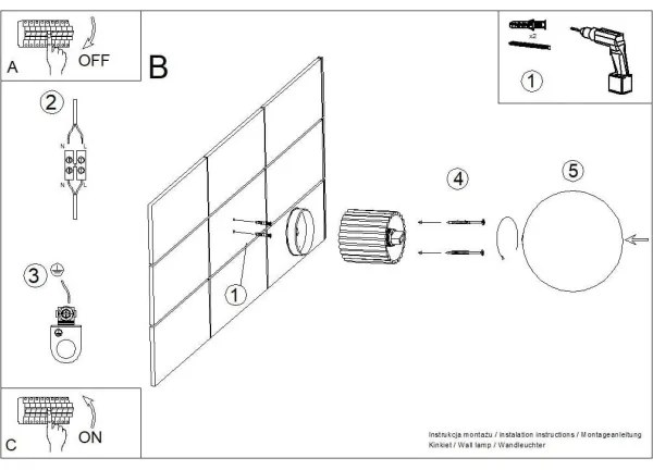 Aplică pentru baie Sollux SL.1712 HALO 1xG9/8W/230V IP44 negru