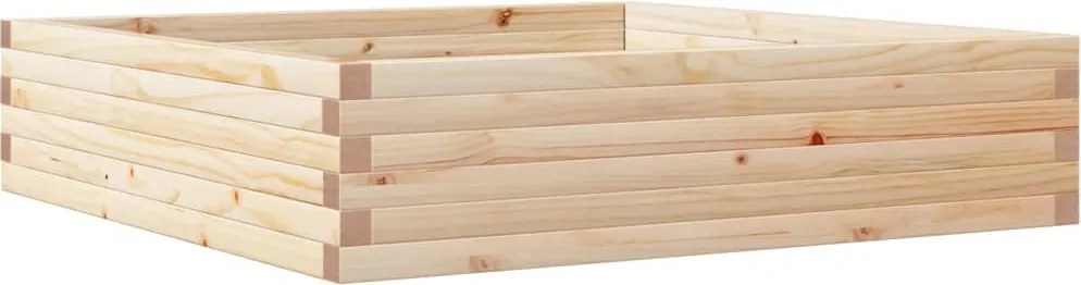 vidaXL Jardinieră de grădină, 100x100x23 cm, lemn masiv de pin