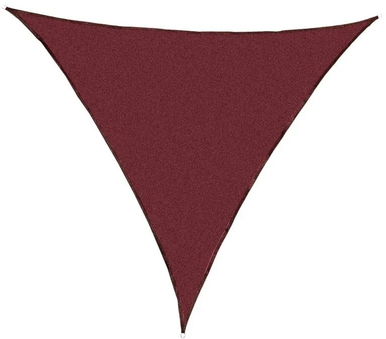 Prelată de grădină umbrită triunghiulară, roșie, 360 cm