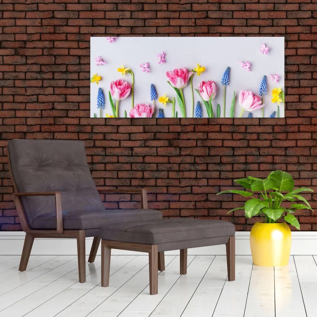 Tablou - Flori de primăvară (120x50 cm)