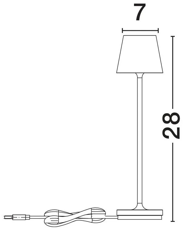 Veioza/Lampa de masa LED portabila exterior IP54 PETIT antracit
