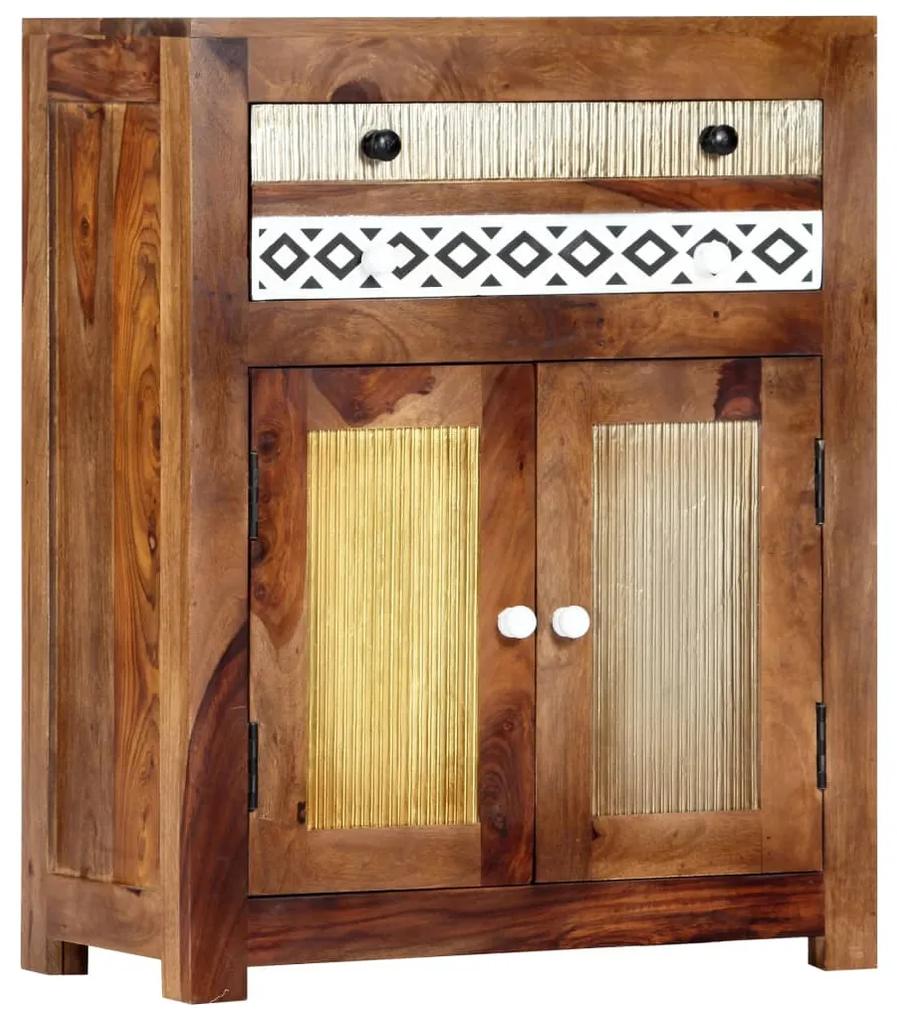 Dulap lateral, 60 x 30 x 75 cm, lemn masiv de sheesham