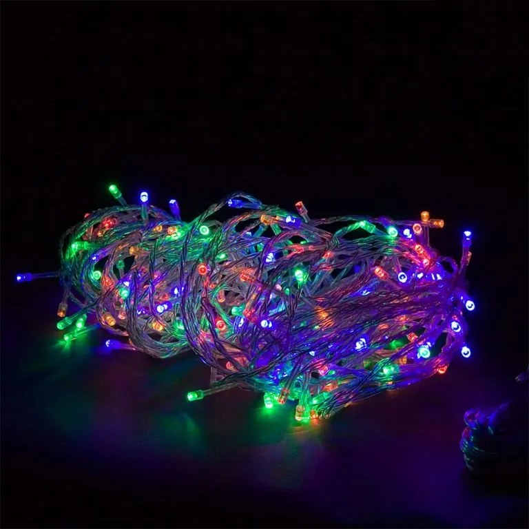 Iluminat LED de Crăciun-10 m,100 LED-uri colorate,pe baterii