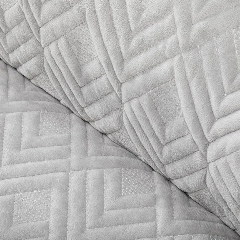 Cuverturi cu brațe CRYSTAL gri fotoliu triplu - șezut 170 cm