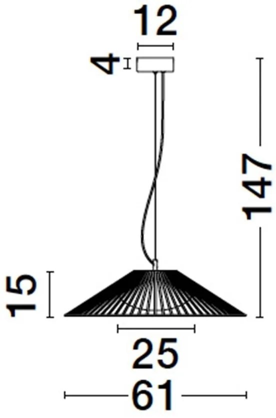 Pendul LED stil modern minimalist BRUME D-61cm