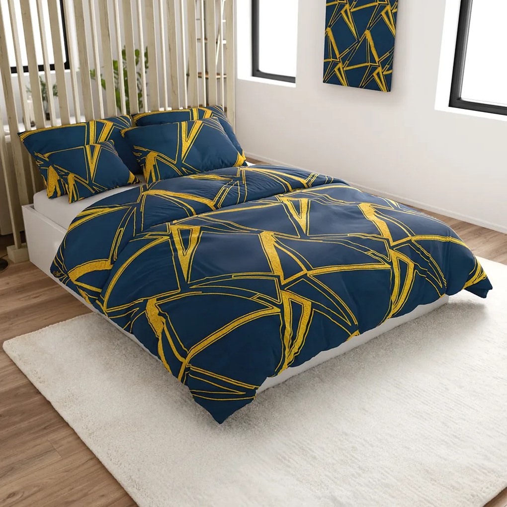Lenjerie de pat din microfibra TUDONS albastra Dimensiune lenjerie de pat: 70 x 80 cm | 140 x 200 cm