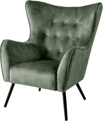 Fotoliu design elegant Amsterdam, catifea verde